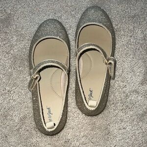 Cat & Jack Gold Glitter Mary Jane Shoes